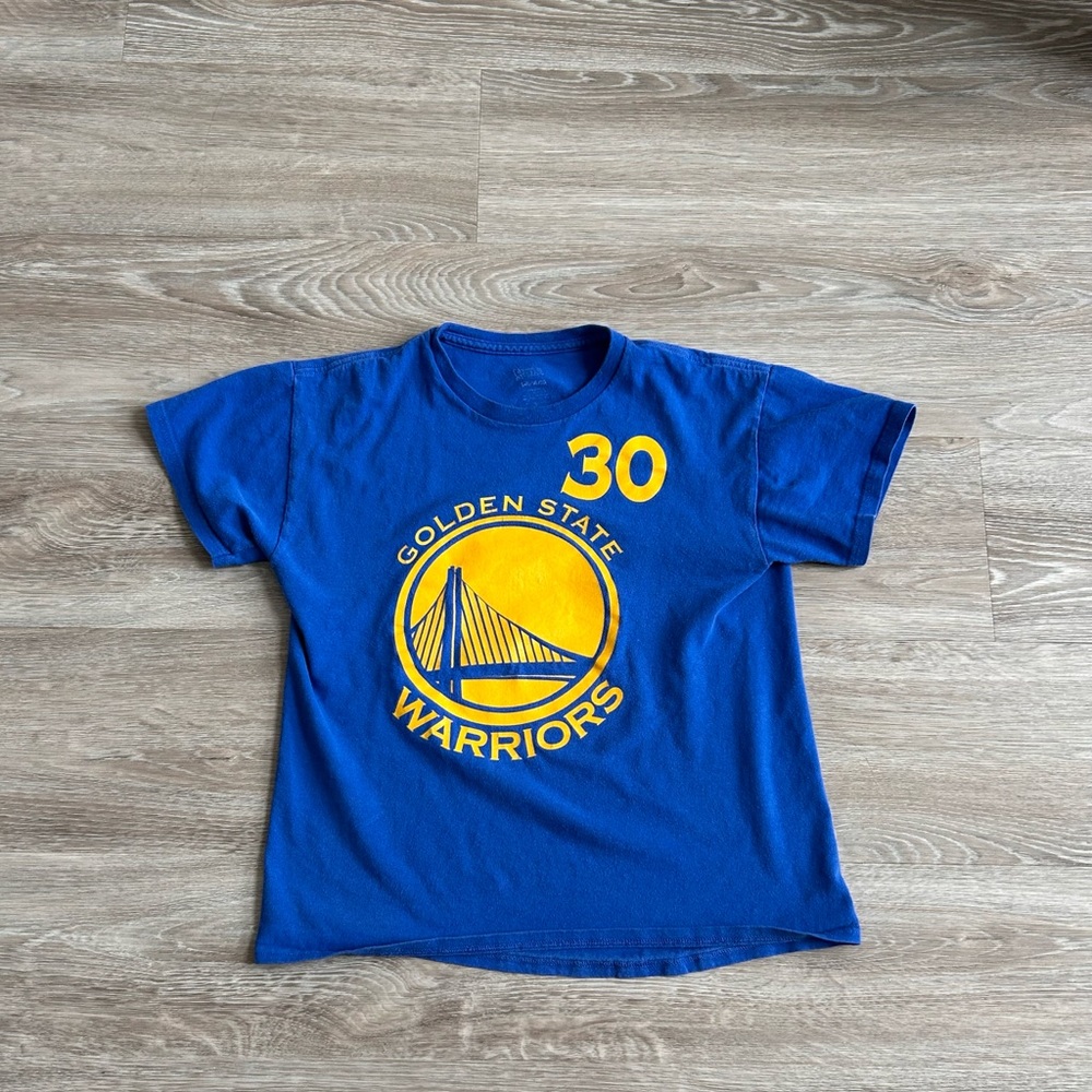 Vibrant Blue Short Sleeve Tee with Yellow Logo